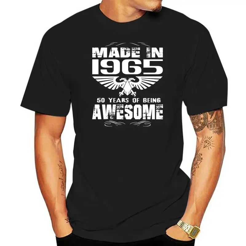 

O-Neck T Shirt NEW YEAR DAY Tops Tees 2022 New Fashion 100% Cotton Print Tops Shirts Normal Male Tees Made In 1965
