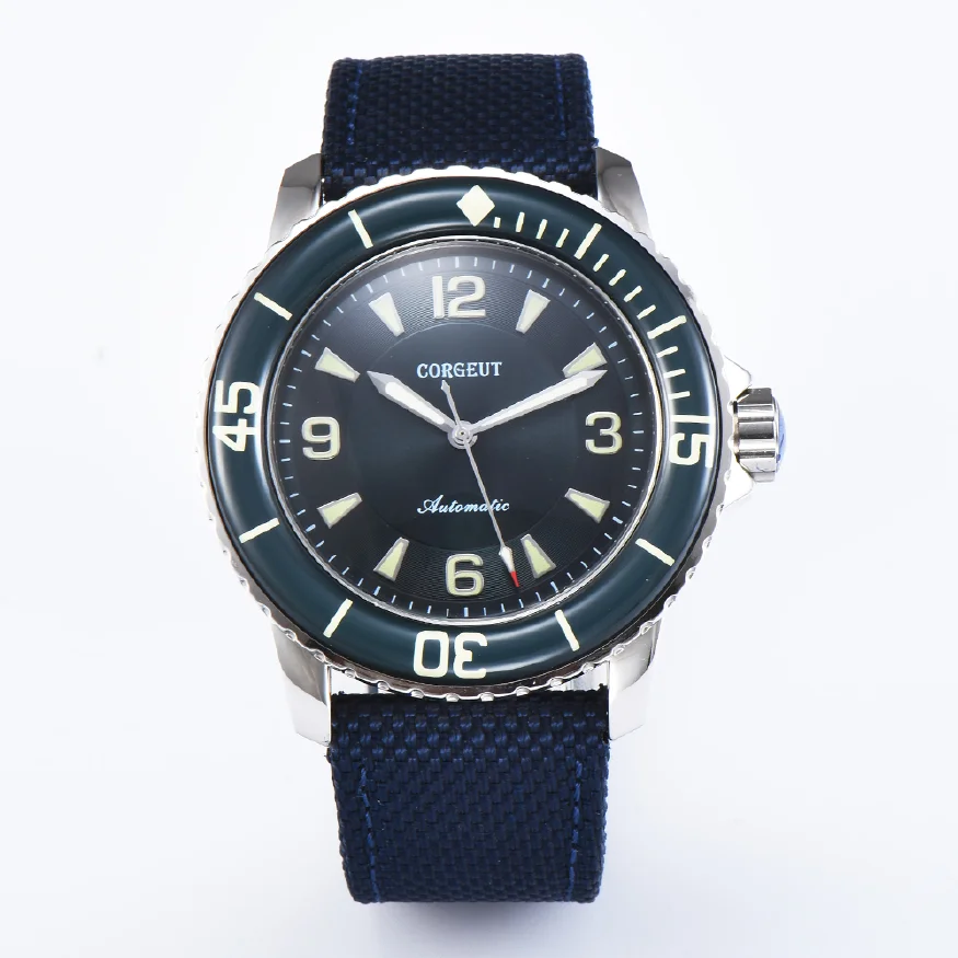 

Corgeut 45mm sport design clock luxury top brand mechanical Luminous hands Automatic Self-Wind Vintage men's watch