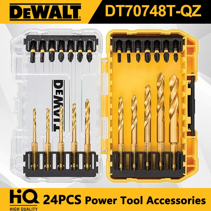 Набор бит для дрели DEWALT Flextorq 24 шт. металлические спиральные сверла аксессуары
