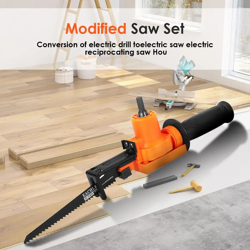 

Household Portable Reciprocating Saw Metal Woodworking Cutting Tool Electric Drill Attachment