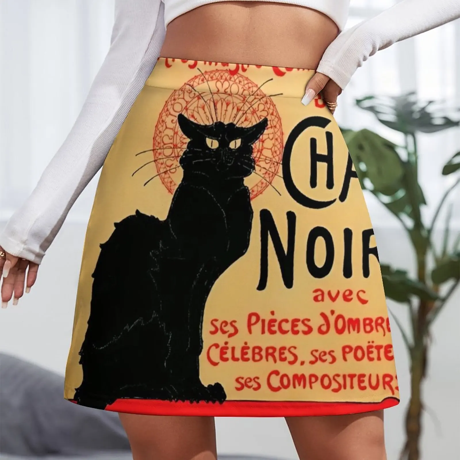 Винтажная французская мини-юбка Le Chat Noir летняя женская одежда в Корейском стиле