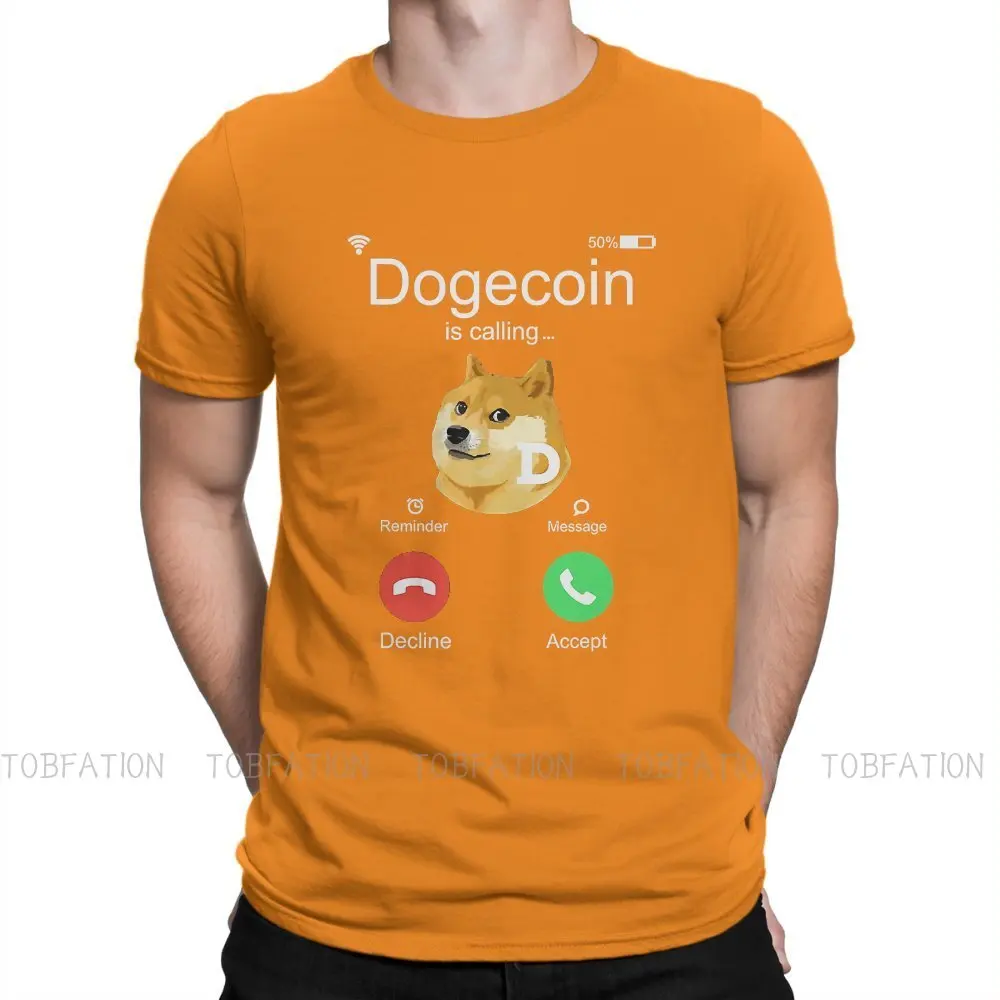

Dogecoin Is Calling Funny Crypto Doge Unique TShirt Funny Calling Meme Top Quality New Design Gift T Shirt Stuff Hot Sale