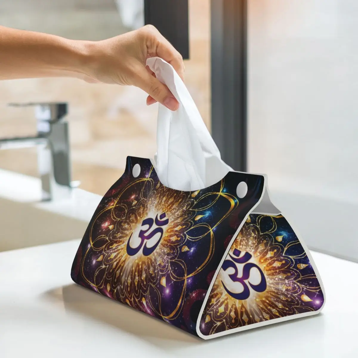 Держатель для салфеток Sacred Geometry Mandala из искусственной кожи