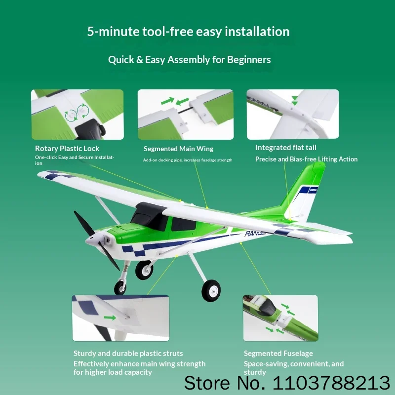 Фото Радиоуправляемая модель самолета FMS RC Fixed Wing Ranger V2 1220 мм из EPO с металлическим шасси, для начинающих, тренировочный, на пульте управления, для хобби №4
