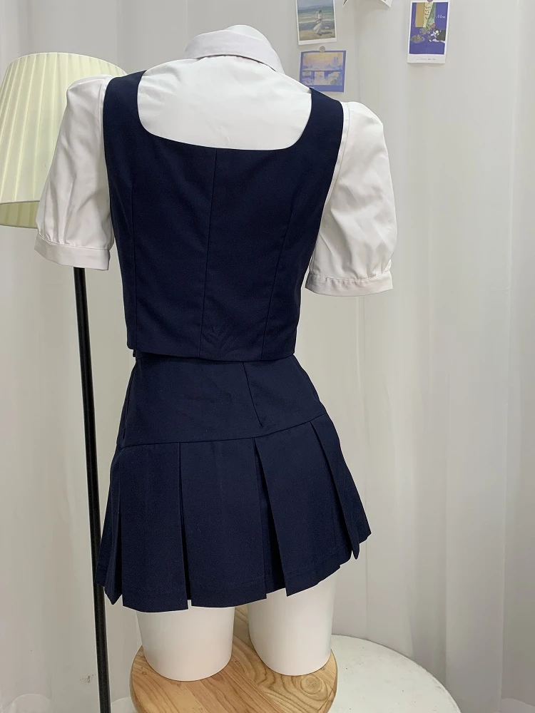 Школьный Американский Жилет Oolong для девочек жилет в стиле ретро колледж униформа