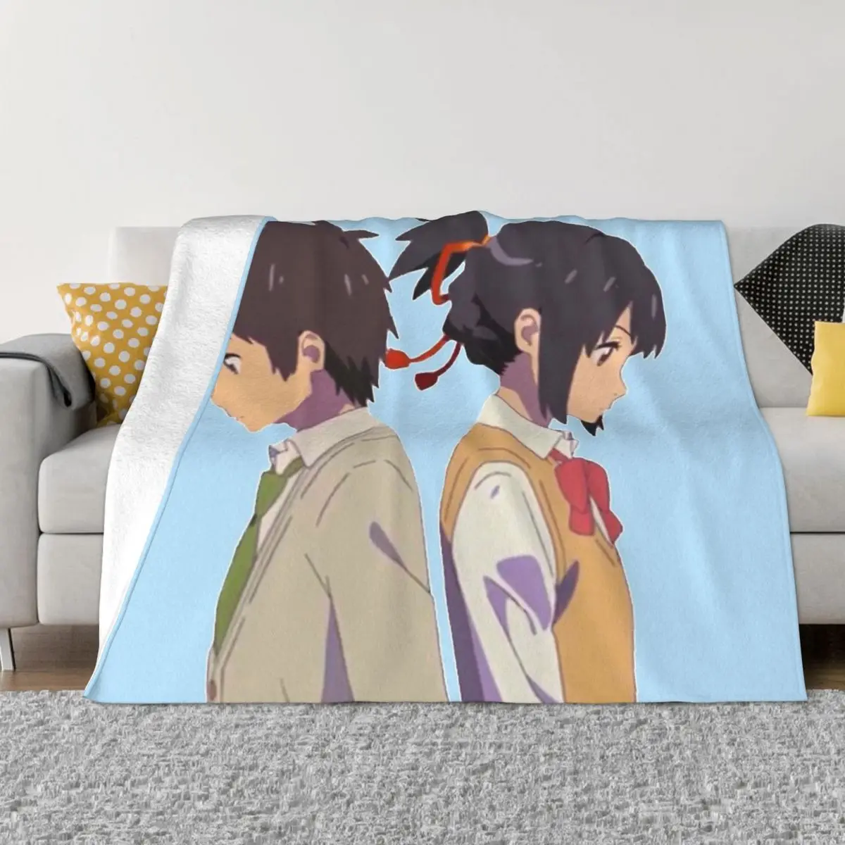 

Kimi No Na Wa ваше имя Makoto Shinkai Tachibana Taki Miyamizu Mitsuha одеяла коралловый флис плюшевое Постельное белье Покрывало