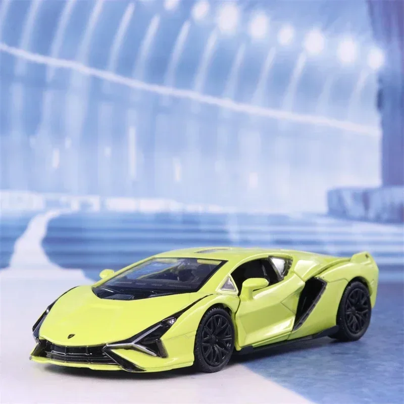 Lamborghini Sian Литая Под Давлением Модель Автомобиля Масштаб 1:36 Металлическая