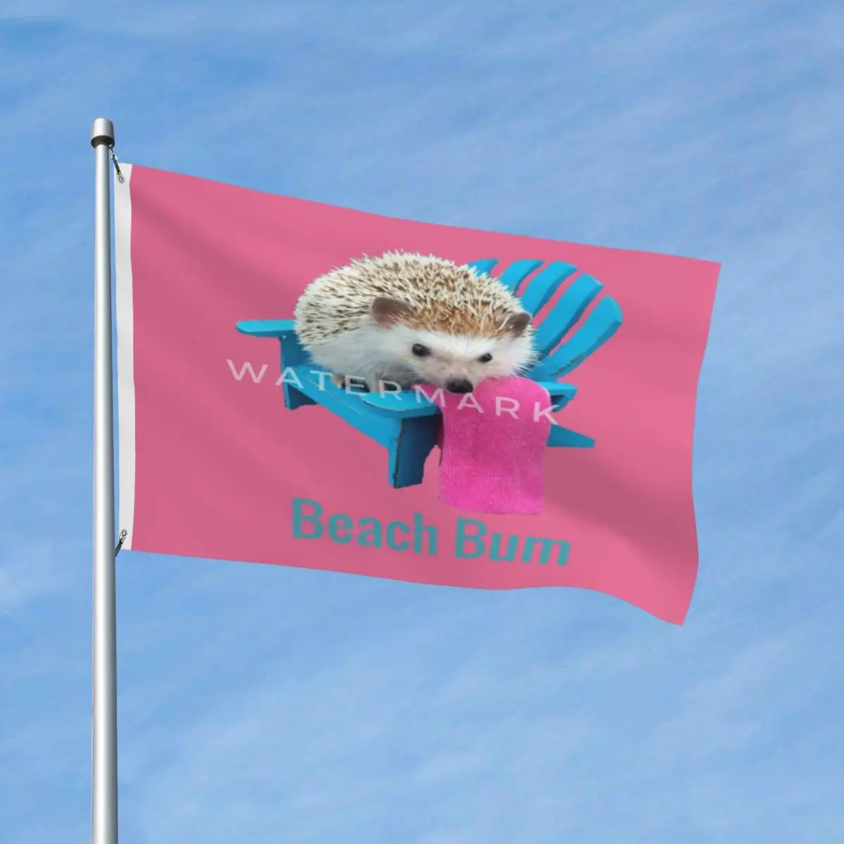 

Пляжное украшение с рисунком ежика в винтажном стиле