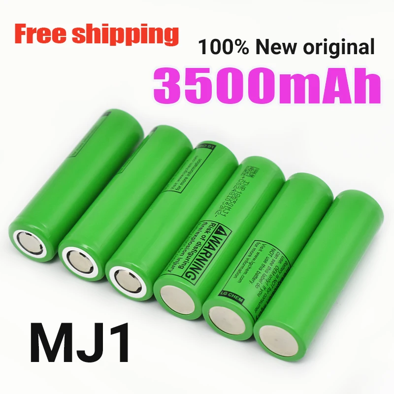 

New products in 2022 100% Original MJ1 INR18650 Battery 3.7v 3500mAh 18650 Li-Ion Rechargeable Battery For MJ1 3500mah battery