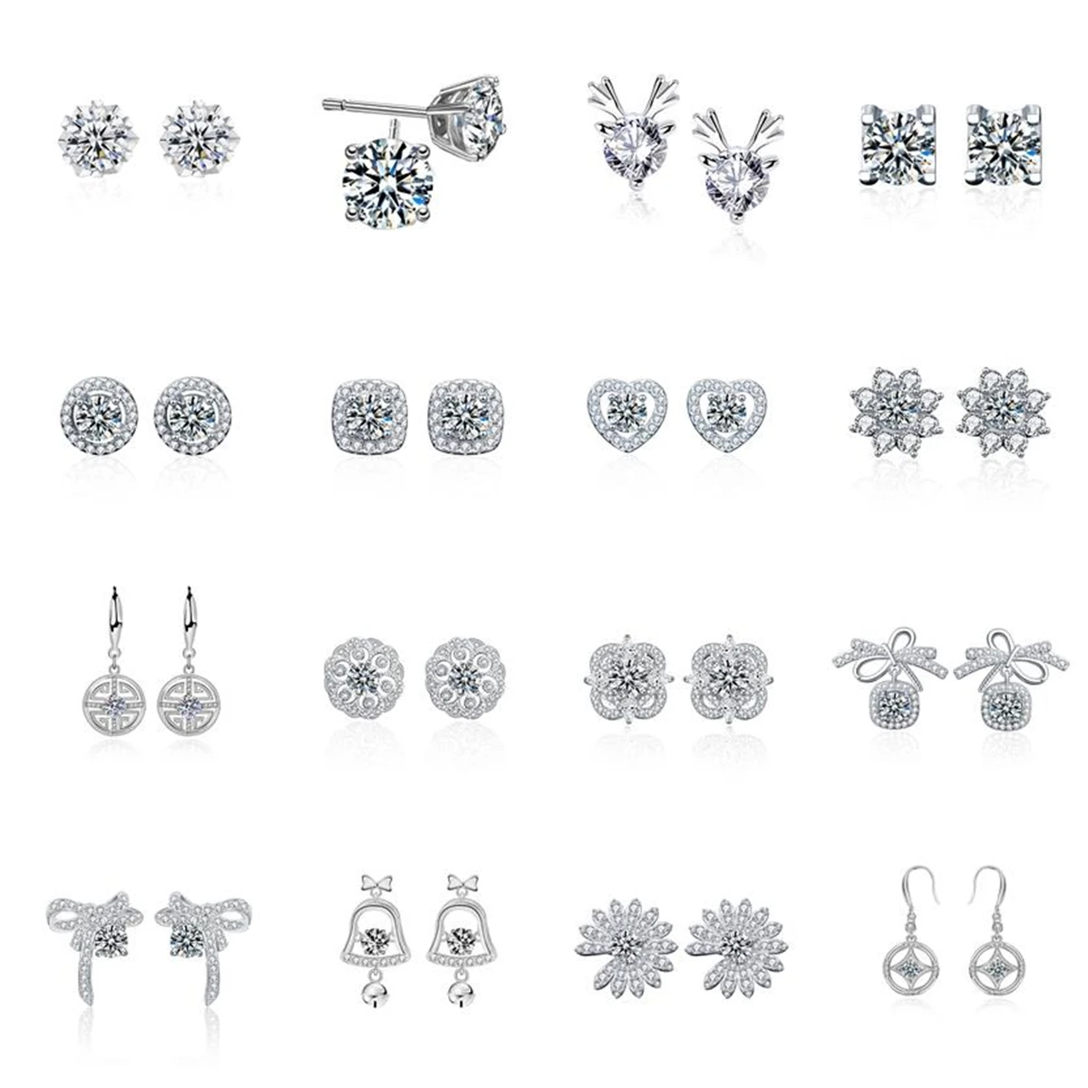 

Luxury Moissanite Diamond Sterling 925 Silver Earrings for Women Fashion Jewelry for Gift Free Shipping GRA Certification