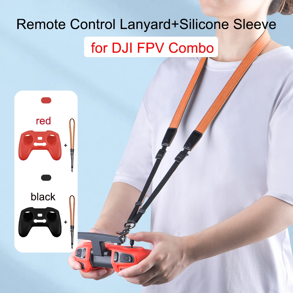 

Silicone Cover Neck Strap for DJI Avata DJI FPV Combo Remote Controller Protetcive Case Skin Anti-Lost Lanyard Accessory