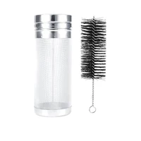 stainless steel homebrew brew beer hop spider mesh filter strainer with 300 micrometers mesh cleaning brush kit bar b