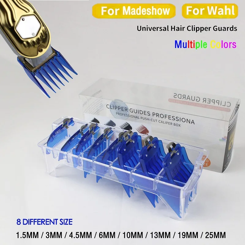 8Pcs Universal Transparent Hair Clipper Guards For Wahl Made