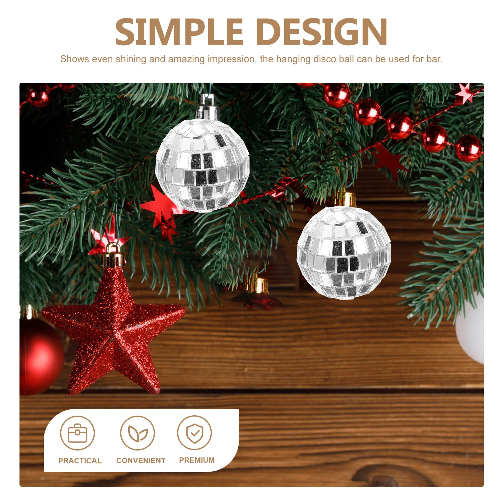 12 шт. диско-зеркальный шар серебряные очки шары подвесное украшение для