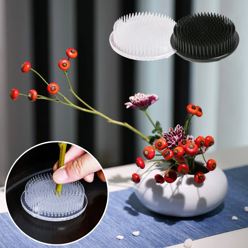 

Floral Arranging Pot Flower Arranging Flower Base Flower Frog Round Ikebana Suction Cup Needle Floral Fixed Tools Holder Vase