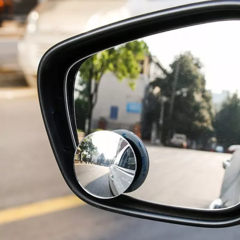 

Blind Spot Mirror 360 Rotatable Wide Angle Frameless Round Mirror Adjustable Auto Auxiliary Reverse Rearview Mirror
