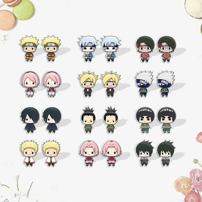 

Naruto Q Version High Grade Stud Earrings Anime Figure for Women Men Girls Fashion Cute Kawaii Ear Jewelry Birthday Gifts 1 Pair