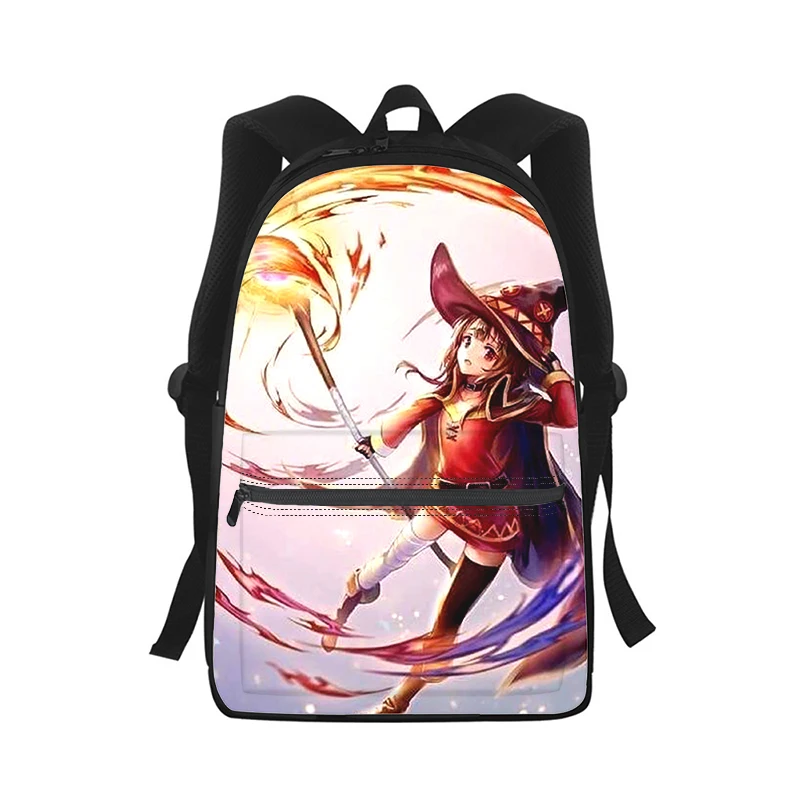Konosuba Megumin cute Anime Men Women Backpack 3D Print Fashion Student School Bag Laptop Backpack Kids Travel Shoulder Bag