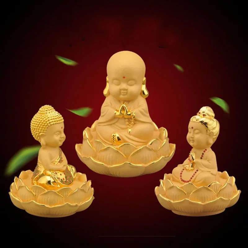 

Chinese style home decor Automotive interior accessories Buddha statue ornaments Resin Crafts Gift for opening a company store