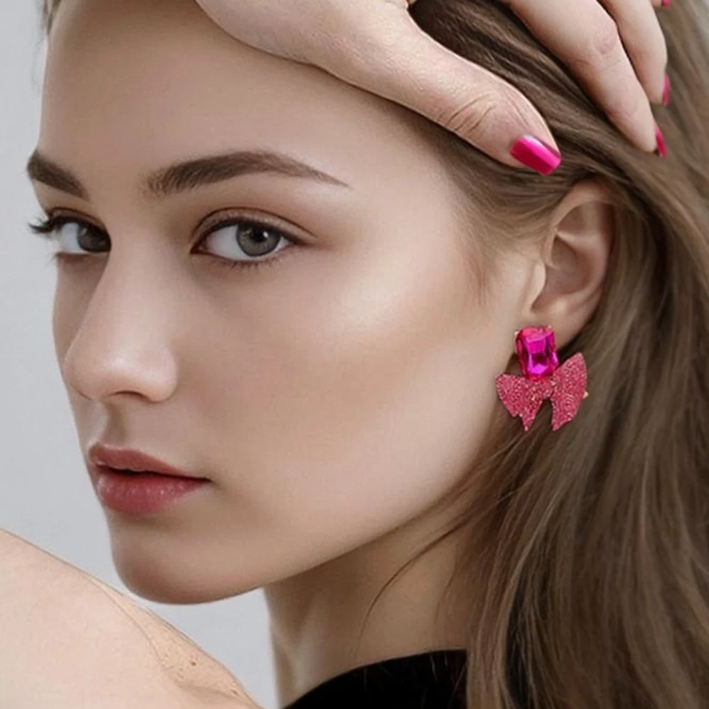 Элегантные Серьги-гвоздики В Корейском Стиле Для Женщин С Кристаллами Маленький