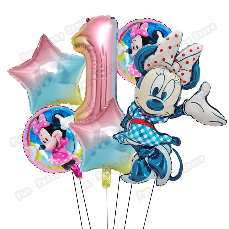 Набор воздушных шаров из фольги Минни 6 шт. | Дом и сад