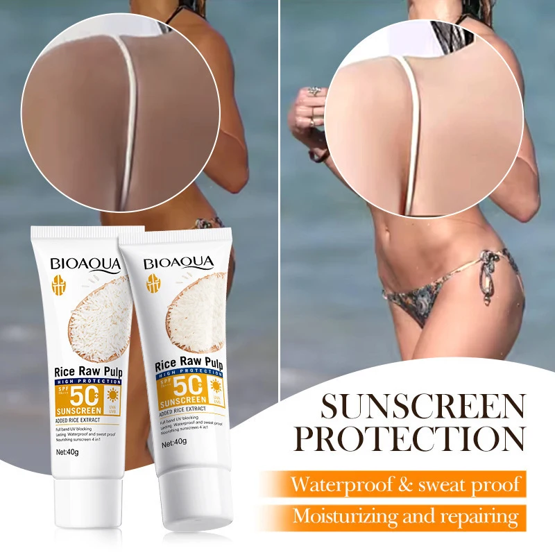 Фото Солнцезащитный крем для лица SPF 50+, защита для тела, солнечный лосьон, долговечный, нежирный, предотвращает солнечные ожоги, защита от ультрафиолета, солнцезащитный крем №2