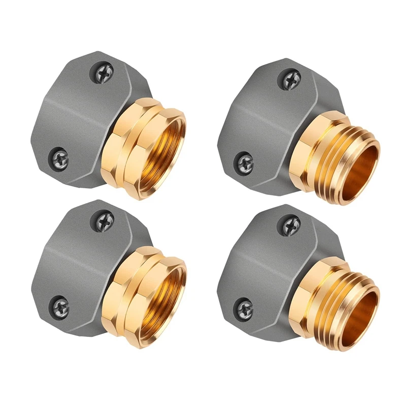 

Garden Hose Repair Kit,Zinc And Aluminum Male And Female Hose End,For 3/4 Inch And 5/8 Inch Garden Hoses