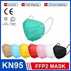 10-100 шт. 9 цветов Mascarillas FFP2 маски FPP2 одобренная защитная маска для лица KN95 5 слоев черная FFP2Mask маска для взрослых CE FFP 2
