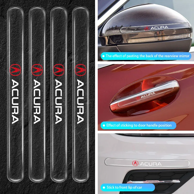 Фото 4 шт. автомобильные наклейки на бампер для Acura Integra TL TLX ILX RL NSX ZDX MDX RDX TSX RSX RLX |