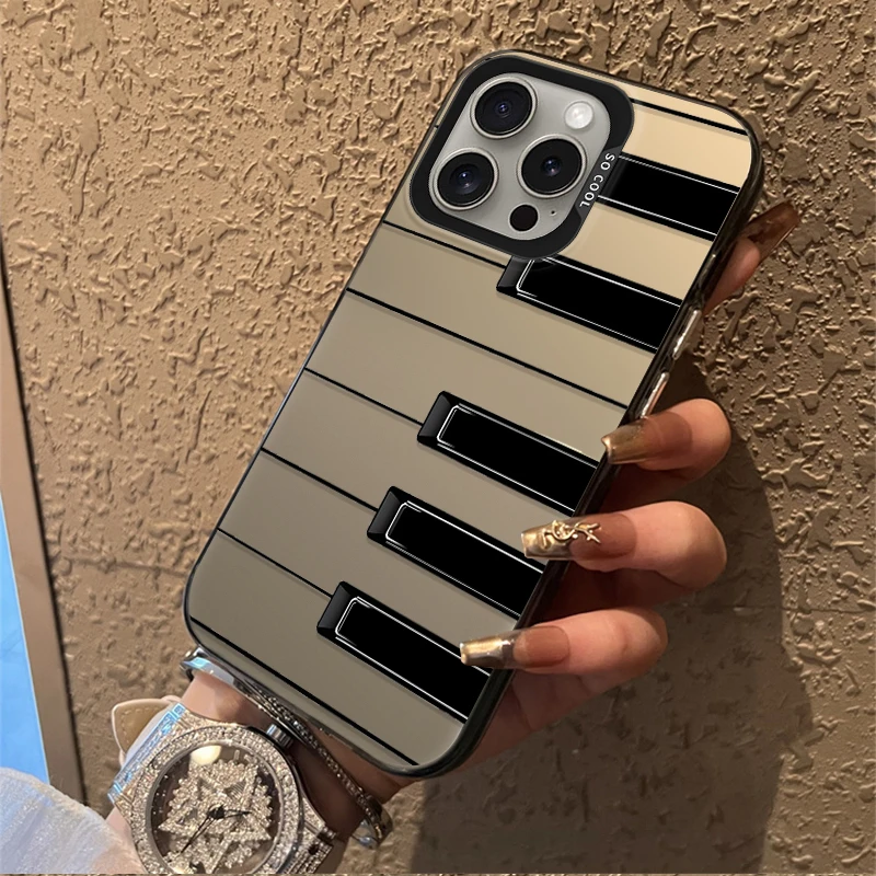 Классический матовый чехол для телефона с клавиатурой фортепиано для iPhone 17 Air 16 E 15 14 Plus 13 12 Mini 11 Pro Max, силиконовый чехол из акрилового листа (art.: 3920d428ea2b9) - 3920d428ea2b9