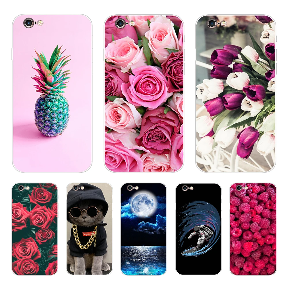 Чехол для iphone 5 5s se 4 4s мягкий чехол из ТПУ телефона Apple iPhone 6 s plus чехол-бампер с