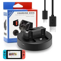 multi functional game controller charging dock led charger compatible for nintendo switch joy con games accessories