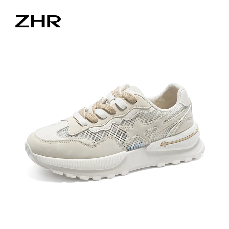 ZHR Women Casual Shoes 2023 New Design Women's Vulcanized Shoes Retro Sports Shoes Fashion Chunky Sneakers Female