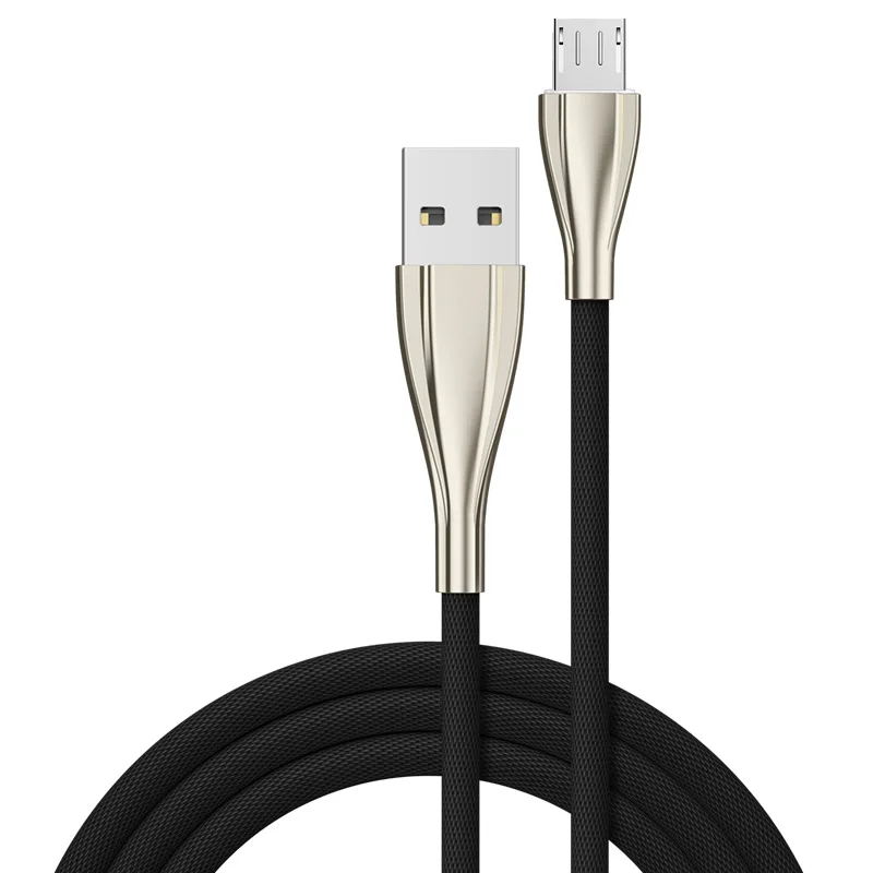 

USB Micro Cable 3A Fast Charging Zinc Alloy Data Cable for Oppo Vivo Xiaomi Android Mobile Phone USB Charger Data Cord
