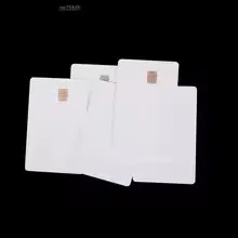 Фото 5 шт. Белый контактный чип Sle442 Smart IC Пустая ПВХ-карта с чипом SLE4442 Пустая смарт-карта Контактная IC-карта Безопасность 10 лет №2