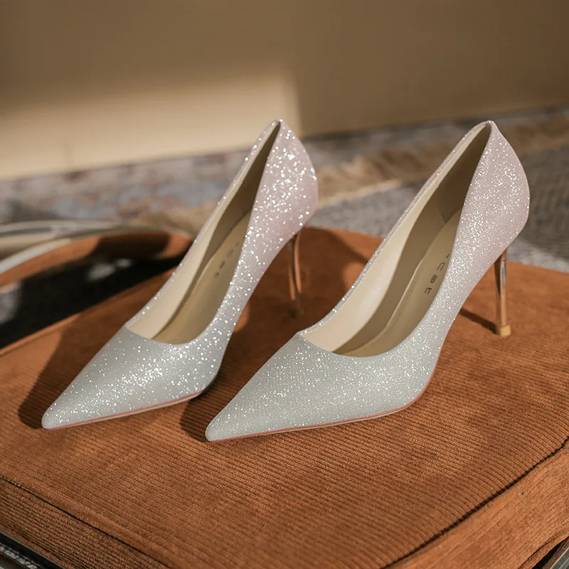 

Новинка весна-осень модные туфли BCEBYL на высоком каблуке свадебные туфли пикантные туфли с острым носком на тонком каблуке женские туфли