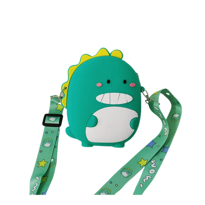 Cute Cartoon Little Dinosaur Shoulder Bag Zero Wallet Mengmenglong Silicone Bag New Children's Bag