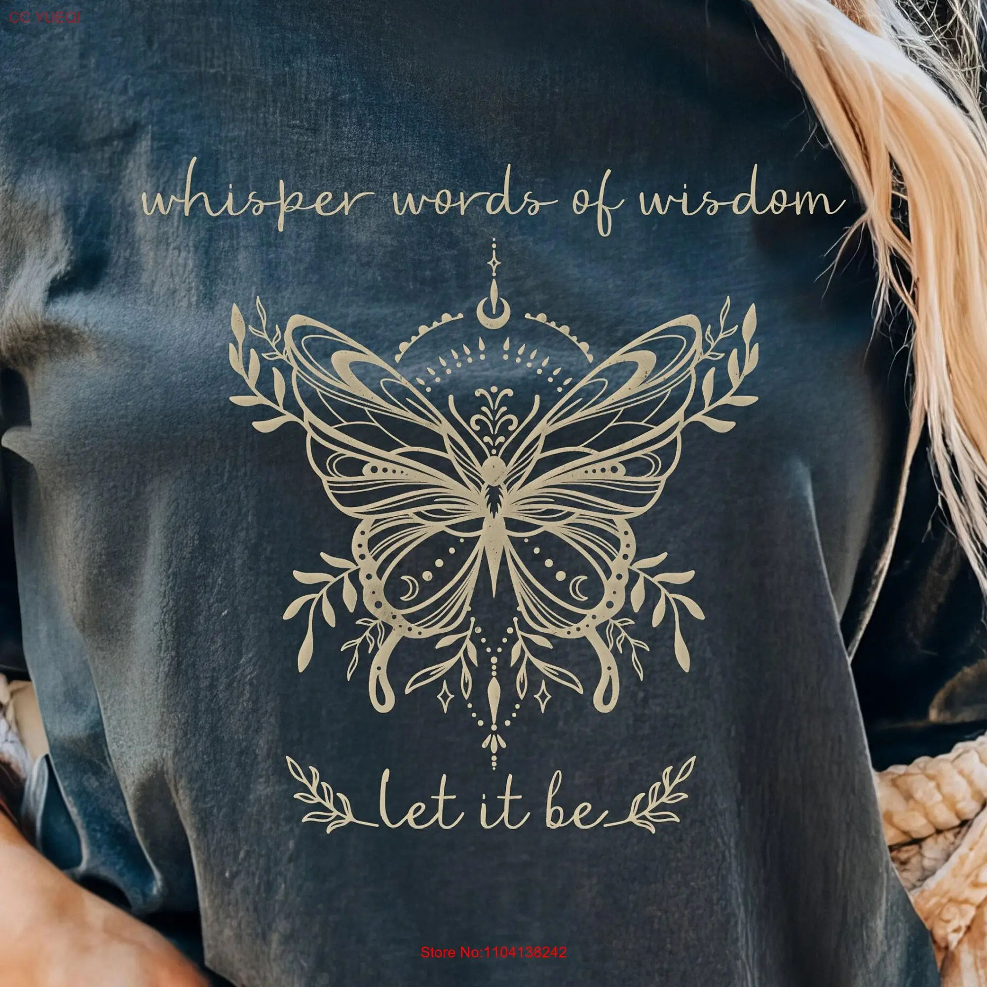 Шепот слова мудрости Let It Be футболка Song Lover Music Lyric длинные или Короткие рукава