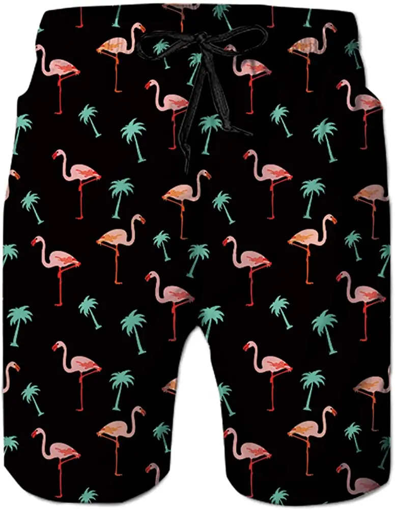 

Men Swim Trunks Drawstring Elastic Waist Quick Dry Beach Shorts with Mesh Lining Swimwear Bathing Suits