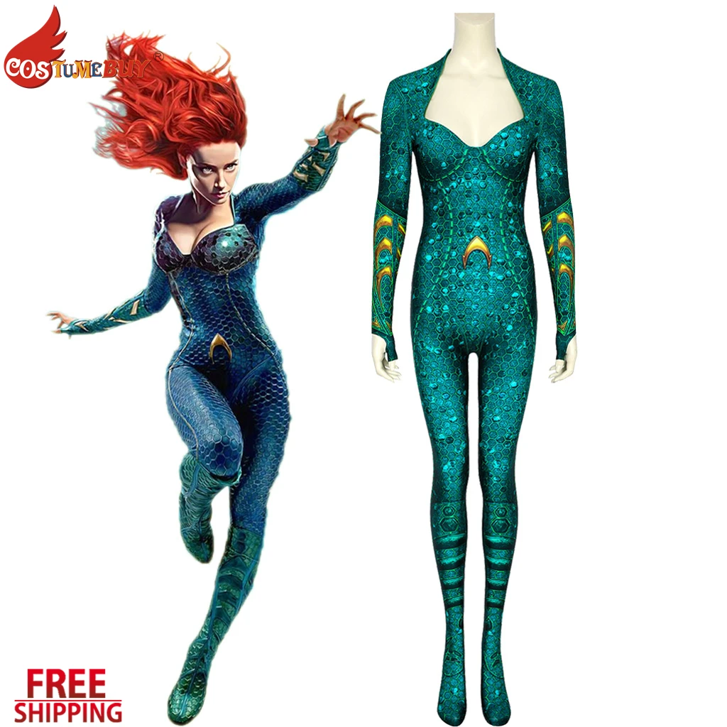 

Aquaman Arthur Curry's Wife Mera Superhero Cosplay Costume Bodysuit, Movie Xebel Atlantis Queen Sexy Tights For Women