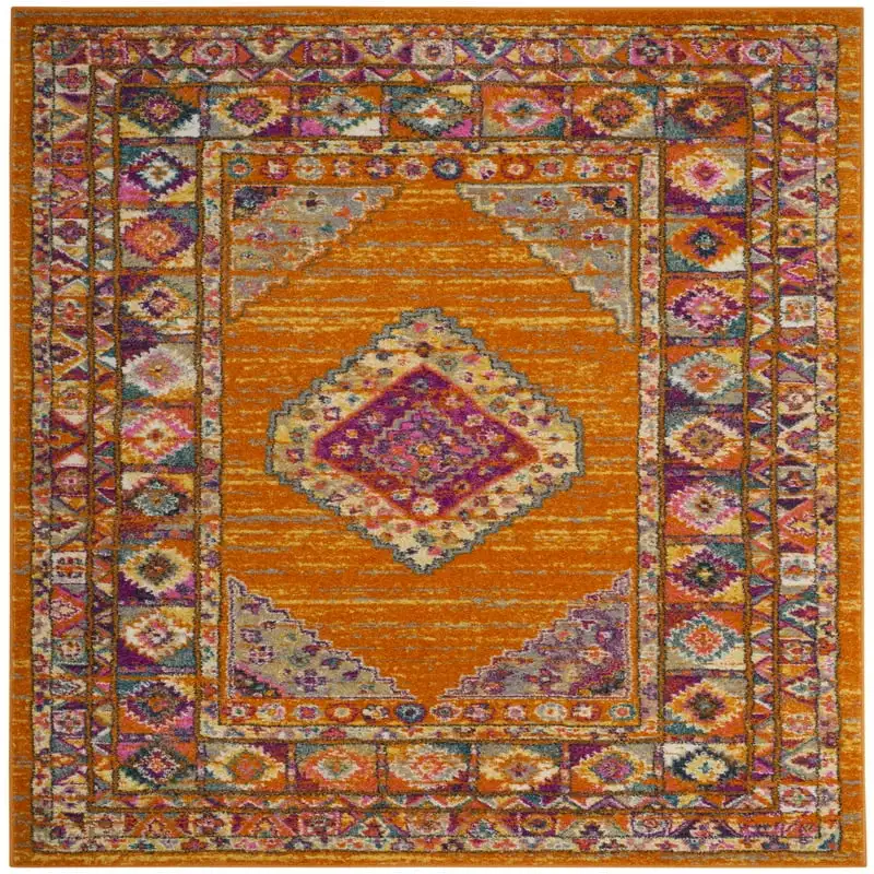 

Emmet Traditional Area Rug, Orange/Fuchsia, 2'3" x 4'