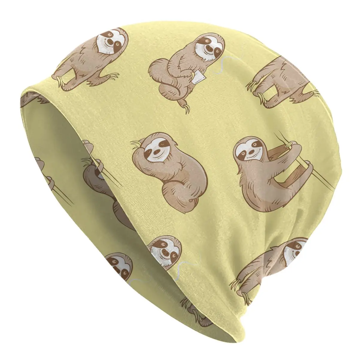 

Sloth Pattern Skullies Beanies Hat Cute Cartoon Hip Hop Unisex Outdoor Caps Warm Thermal Elastic Bonnet Knitted Hat