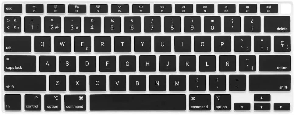 Силиконовый чехол для клавиатуры с раскладкой испанского языка США MacBook Air 13 3 Touch