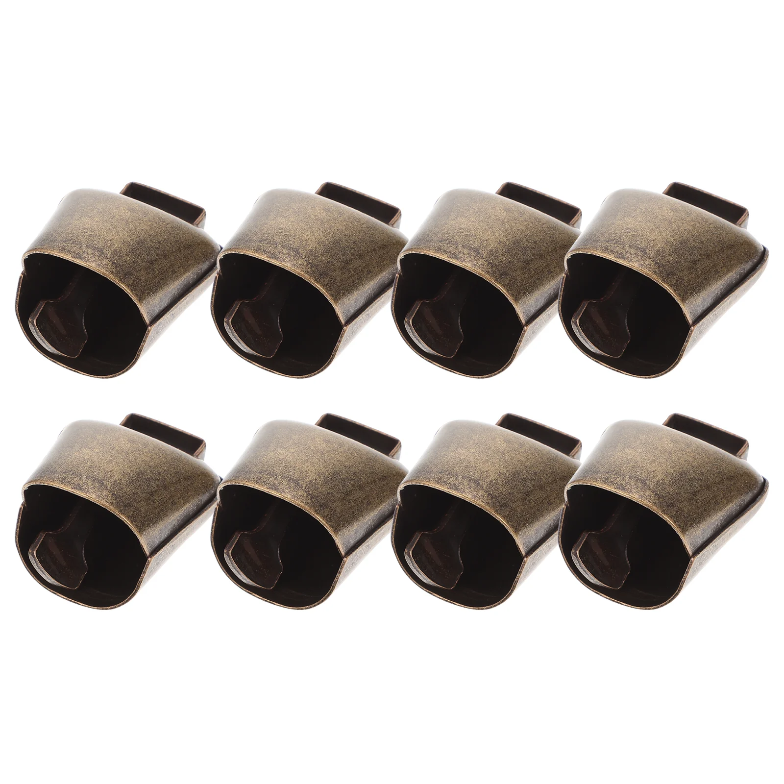 

8 Pcs Bronze Bells Cattle Brass Fittings Hanging Grazing Supply Rural Loud Copper Farming Accessory