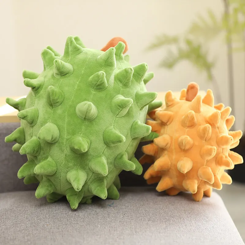 

25-40cm Simulation Durian Plush Toy Creativity Fruit Durian Stuffed Pillow Christmas Kawaii Soft Plush Doll Gifts for Children