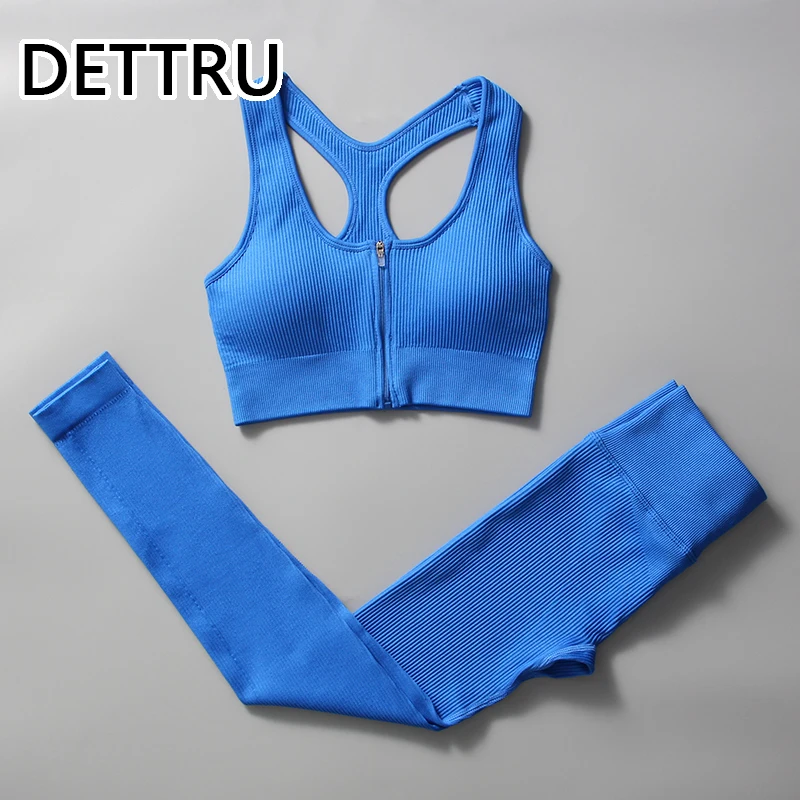 

Женский комплект из 2 предметов для йоги, Женский бесшовный спортивный костюм для тренировок, фитнеса, тренажерного зала, Экипировка для йог...