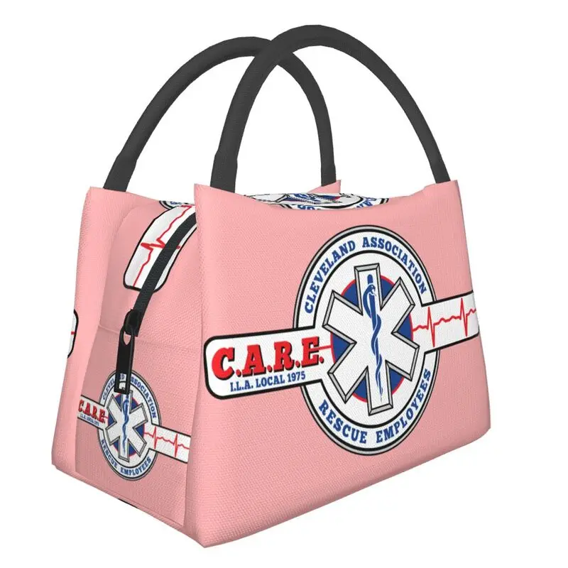 

Star Of Life Lunch Bag Portable Thermal Insulated Cooler Warm Emt Paramedic Nurse Lunch Box For Women School Picnic Food Bags