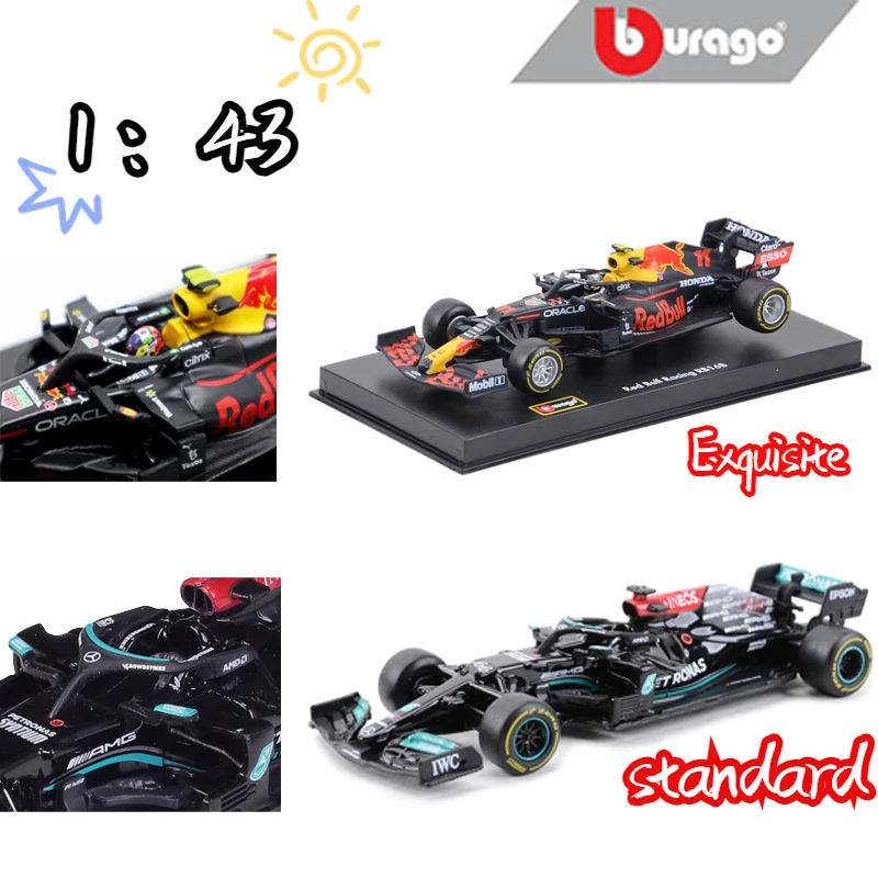 

Модель автомобиля Bburago 1:43 2021 F1 Red Bull Racing RB16B 33 # Verstappen 11 # Sergio Перез Формула 1, суперигрушечная модель автомобиля из сплава