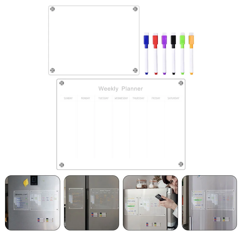 

Memorandum Magnetic Message Board Calendar Whiteboard Note-taking Reminder Schedule Fridge Planner
