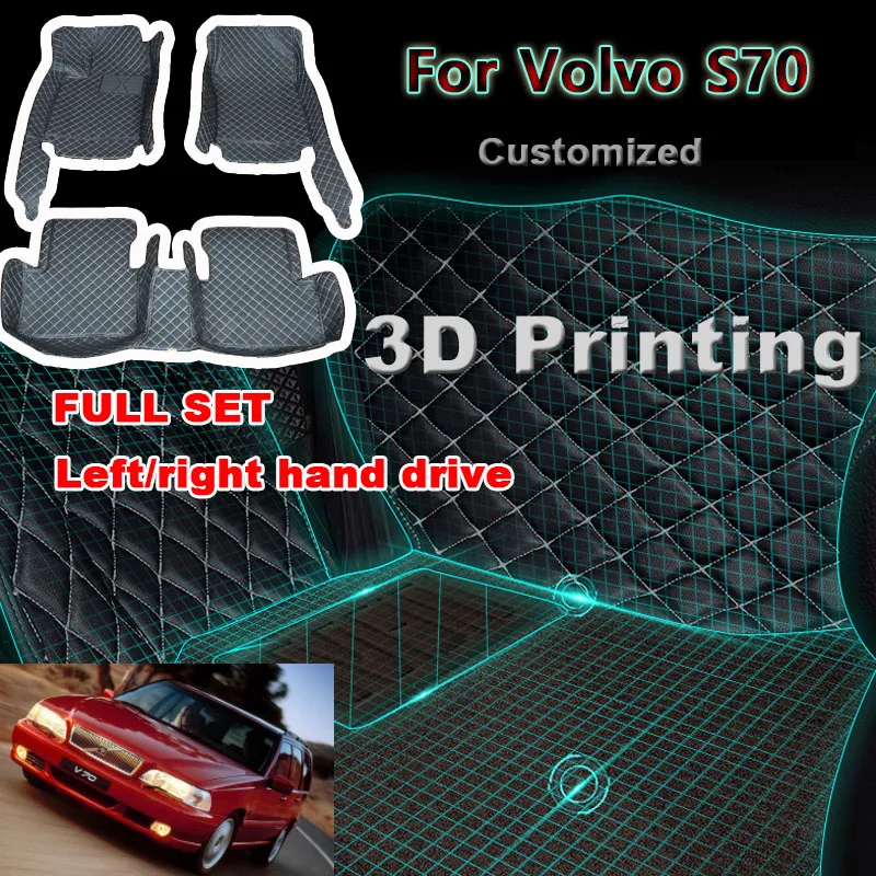 

Автомобильные коврики для Volvo S70 V70 XC 1997 ~ 2000, коврик для защиты от грязи, автомобильные внутренние детали, прочный кожаный напольный коврик, к...
